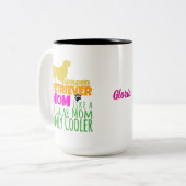 Gouden Retriever Moeder Als Regular Moeder Alleen Tweekleurige Koffiemok (Voorkant links)