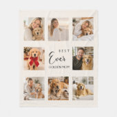 Gouden Retriever Moeder Cream Foto Collage Fleece Deken (Voorkant)