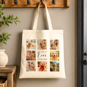Gouden Retriever Moeder foto collage Tote Bag