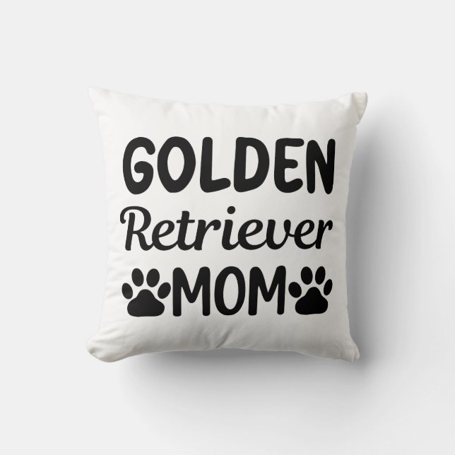 Gouden Retriever Moeder Grappige citaten Kussen (Voorkant)