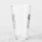 Gouden Retriever Moeder Hond Liefhebber Lijn Kunst Glas (Rechts)