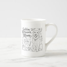 Gouden Retriever Moeder Hond Liefhebber Lijn Kunst