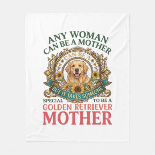 Gouden Retriever Moeder Hond Zonnebloemen Bijen_1 Fleece Deken