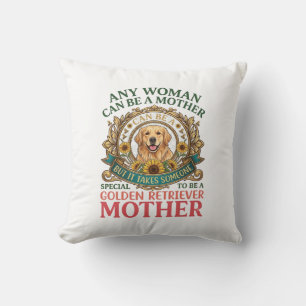 Gouden Retriever Moeder Hond Zonnebloemen Bijen_1 Kussen