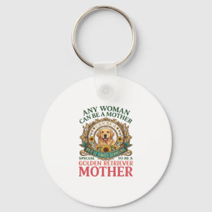 Gouden Retriever Moeder Hond Zonnebloemen Bijen_1 Sleutelhanger