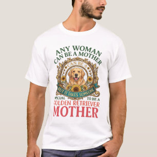 Gouden Retriever Moeder Hond Zonnebloemen Bijen_1 T-shirt