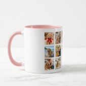 Gouden Retriever moeder mama fotocollage roze Mok (Links)