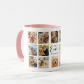 Gouden Retriever moeder mama fotocollage roze Mok (Voorkant links)