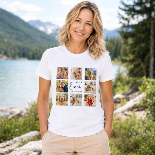 Gouden Retriever Moeder Moeder foto collage T-shirt