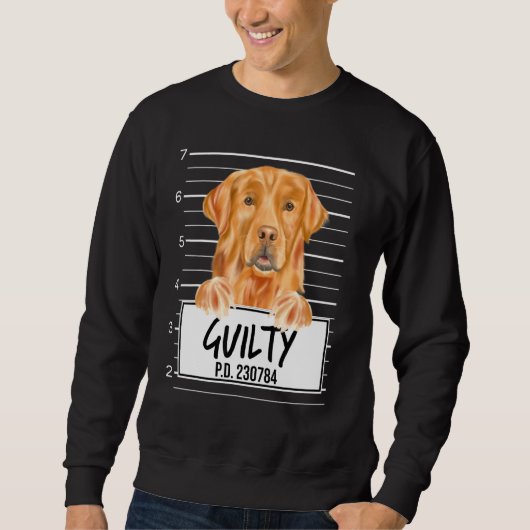 Gouden Retriever Mugshot Schuldig Hond Trui (Voorkant)
