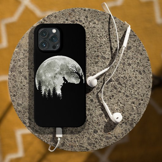 Gouden Retriever Op Berg Spooky Halloween Moon Case-Mate iPhone Case