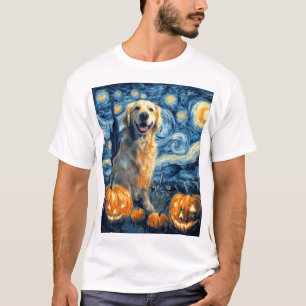 Gouden Retriever Pompoen Sterrennacht Hondenmoeder T-shirt