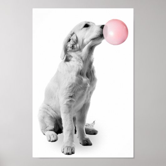 Gouden Retriever Puppy Bubbel Kraamkamer Kind Poster (Voorkant)