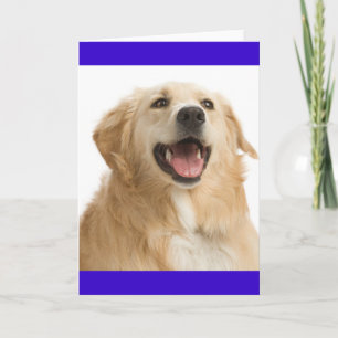 Gouden Retriever Puppy Hond Blauw Notitiekaart