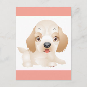 Gouden Retriever Puppy Hond Roze Postkaart