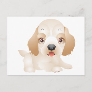 Gouden Retriever Puppy Hond Witte Postkaart