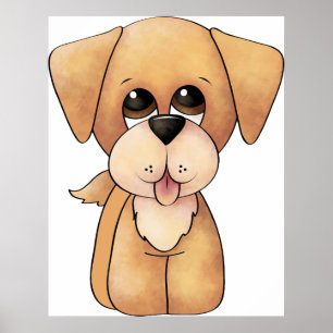 Gouden Retriever Puppy Schattige Hond Poster