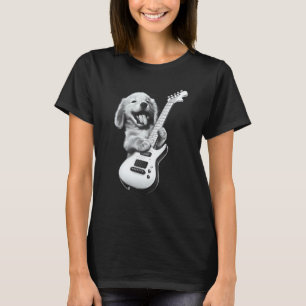 Gouden Retriever Puppy Speelt Gitaar - Grappige Gi T-shirt