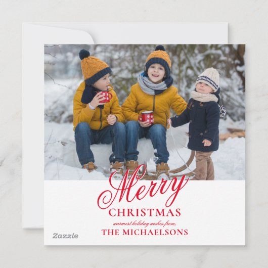 Gouden Retriever Puppy Speelt in Sneeuw Feestdagenkaart (Achterkant)