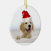 Gouden Retriever Puppy Vakantie Kerstmis Ornament (Rechts)