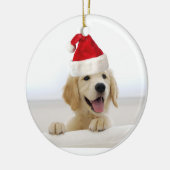 Gouden Retriever Puppy Vakantie Kerstmis Ornament (Links)