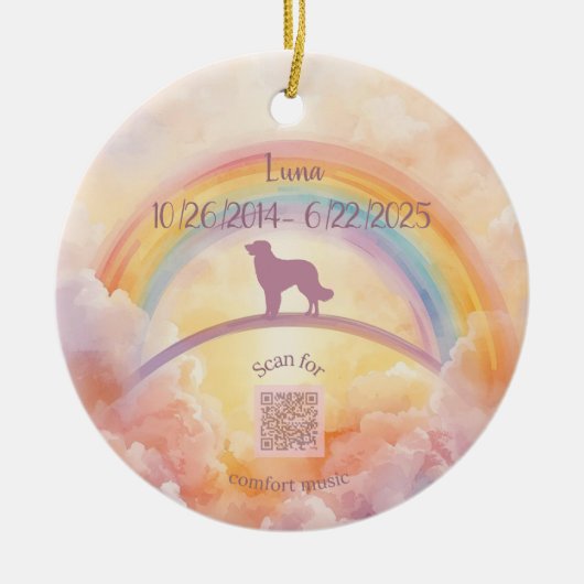 Gouden Retriever Rainbow Bridge Ornament (Voorkant)