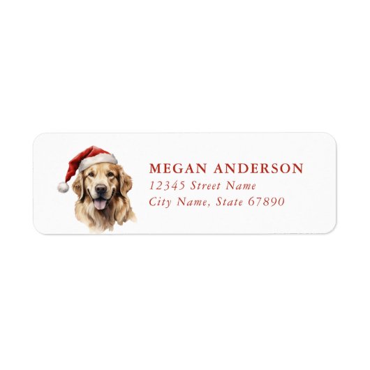 Gouden Retriever Retouradreslabels Etiket (Voorkant)