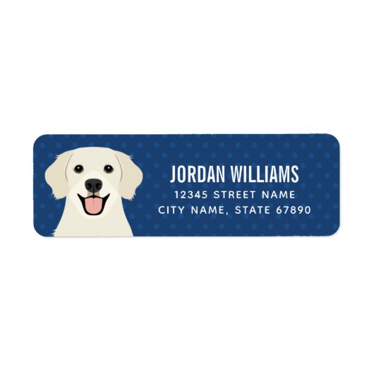 Gouden Retriever Retouradreslabels Etiket (Voorkant)