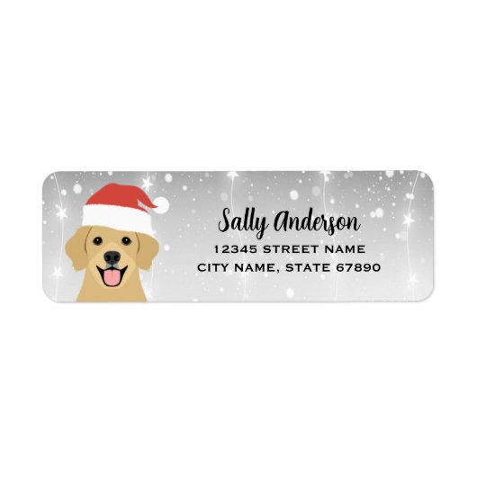 Gouden Retriever Retouradreslabels Etiket (Voorkant)