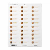 Gouden Retriever Retouradreslabels Etiket (Full Sheet)