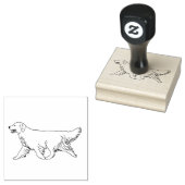 Gouden Retriever Rubberstempel (Gestempeld)