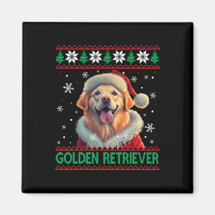 Gouden Retriever Santa Hat Lelijke Kerstmis Magneet