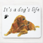 Gouden Retriever schilderij Honden Leven Grappige  Muismat (Voorkant)