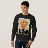 Gouden Retriever Schuldig Hond Mugshot Trui (Voorkant volledig)