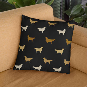 Gouden Retriever Silhouetten Patroon Kussen