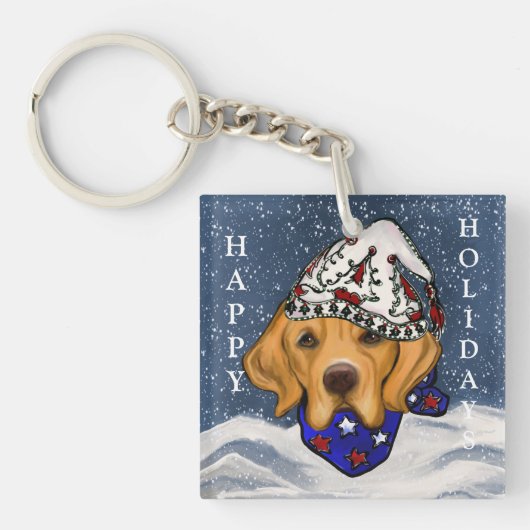 Gouden Retriever Sleutelhanger (voorkant)