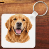 gouden retriever sleutelhanger (Achterkant)