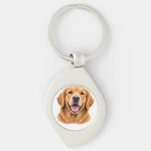 gouden retriever sleutelhanger (Voorkant)