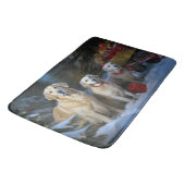 Gouden Retriever Sneeuw Slede Kerst Decoratie Badmat (Gekanteld)