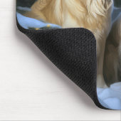 Gouden Retriever Sneeuwslee Kerst Decor Muismat (Hoek)