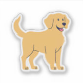 Gouden Retriever Sticker (Voorkant)