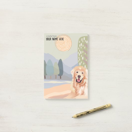 GOUDEN RETRIEVER Sticky Notes (Op bureau)