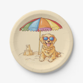 Gouden Retriever Strandhond Papieren Bordje