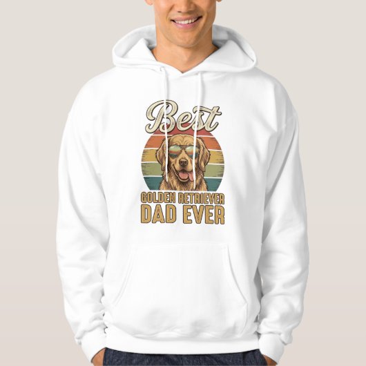 Gouden Retriever Vader Ever Vintage Sunset Shirt D (Voorkant)