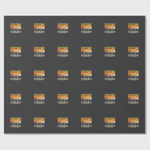 Gouden Retriever Vader Retro Hond Cadeaupapier