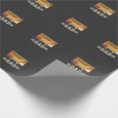 Gouden Retriever Vader Retro Hond Cadeaupapier (Hoek)