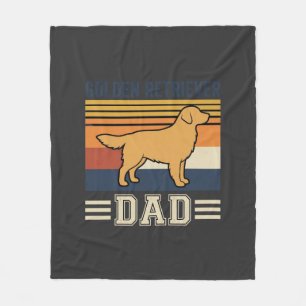 Gouden Retriever Vader Retro Hond Fleece Deken