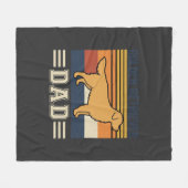 Gouden Retriever Vader Retro Hond Fleece Deken (Voorkant (Horizontaal))