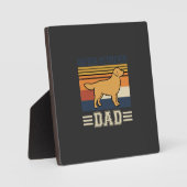 Gouden Retriever Vader Retro Hond Fotoplaat (Voorkant)