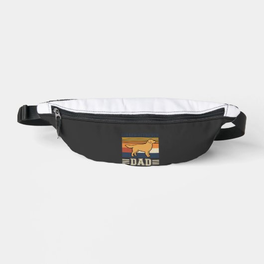 Gouden Retriever Vader Retro Hond Heuptasje (Voorkant)